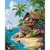 Ideyka KHO6377 Malen nach Zahlen Leben in den Tropen 40 x 50 cm