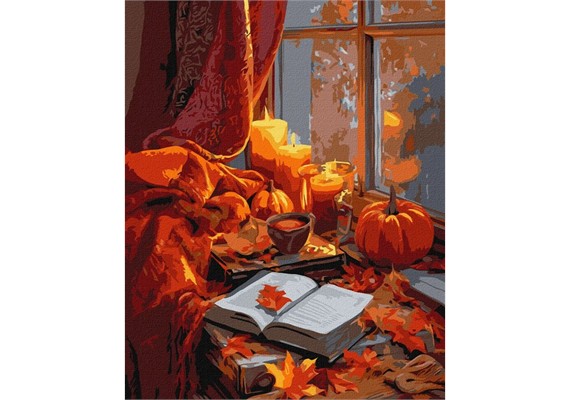 Ideyka KHO6417 Malen nach Zahlen Herbst im Herzen 40 x 50 cm