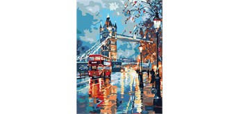 Ideyka KHO6430 Malen nach Zahlen Verträumtes London im Regen 30 x 40 cm
