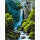 Ideyka KHO6437 Malen nach Zahlen Wasserfall in den Bergen 30 x 40 cm