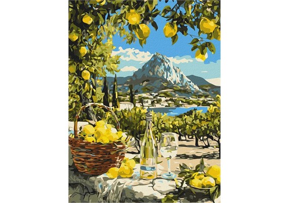Ideyka KHO6444 Malen nach Zahlen Unter der Zitronensonne 30 x 40 cm