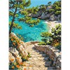 Ideyka KHO6464 Malen nach Zahlen Türkise Traumküste 30 x 40 cm