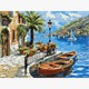 Ideyka KHO6466 Malen nach Zahlen Boot am sonnigen Strand 30 x 40 cm