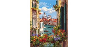 Ideyka KHO6477 Malen nach Zahlen Schöne Aussicht vom Balkon 40 x 50 cm
