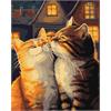 ideyka KHO6526 Malen nach Zahlen - Verliebte Katzen 40 x 50 cm