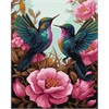 Ideyka KHO6566 Malen nach Zahlen Elegante Kolibris mit Metallicfarben 40 x 50 cm
