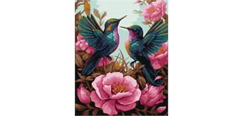 Ideyka KHO6566 Malen nach Zahlen Elegante Kolibris mit Metallicfarben 40 x 50 cm