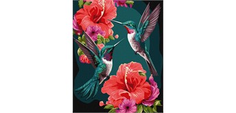 ideyka KHO6581 Malen nach Zahlen - Smaragdfarbene Kolibris 40 x 50 cm