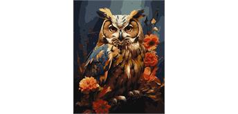 ideyka KHO6583 Malen nach Zahlen - Waldeule 40 x 50 cm