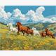 ideyka KHO6591 Malen nach Zahlen - Pferde 50 x 40 cm