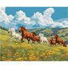 ideyka KHO6591 Malen nach Zahlen - Pferde 50 x 40 cm