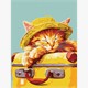 ideyka KHO6612 Malen nach Zahlen - Schlafende Katze 30 x 40 cm
