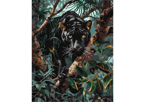 Ideyka KHO6619 Malen nach Zahlen Anmutiger Panther (mit Metallic-Farben) 40 x 50 Ideyka KHO6619 Malen nach Zahlen Anmutiger Panther (mit Metallic-Farben) 40 x 50
