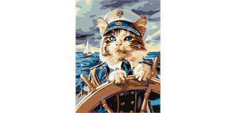ideyka KHO6641 Malen nach Zahlen - Katzenadmiral 30 x 40 cm