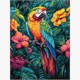 Ideyka KHO6675 Malen nach Zahlen - Tropischer Vogel 30 x 40 cm