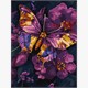 Ideyka KHO6692 Malen nach Zahlen Goldener Schmetterling mit Metallicfarben 30 x 40 cm