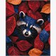 ideyka KHO6697 Malen nach Zahlen - Herbst-Waschbär 40 x 50 cm