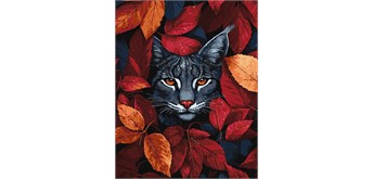 ideyka KHO6699 Malen nach Zahlen - Herbst-Luchs 40 x 50 cm