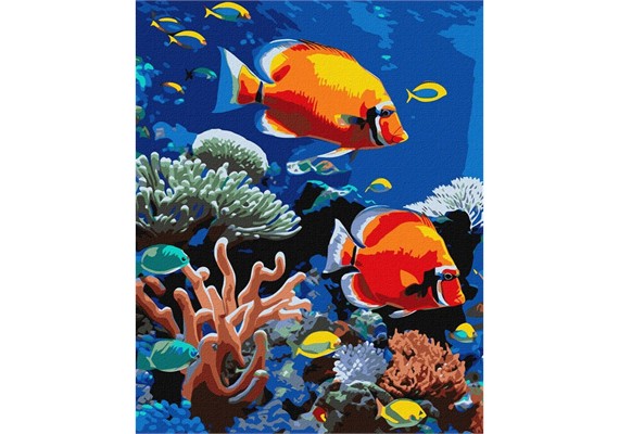 ideyka KHO6703 Malen nach Zahlen - Ein leuchtendes Riff 40 x 50 cm