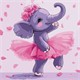 ideyka KHO6723 Malen nach Zahlen - Elefantenballerina 30 x 30 cm
