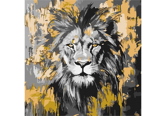 ideyka KHO6735 Malen nach Zahlen - Goldener Löwe 40 x 40 cm