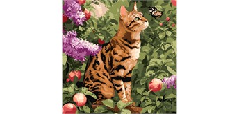 Ideyka KHO6794 Malen nach Zahlen - Bengalische Katze 40 x 40 cm