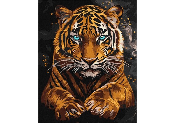 ideyka KHO6812 Malen nach Zahlen - Ein wilder Tiger 40 x 50 cm
