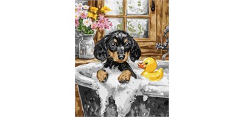 ideyka KHO6815 Malen nach Zahlen - Badetag 40 x 50 cm