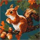 Ideyka KHO6817 Malen nach Zahlen Nüsse des Herbstes 40 x 40 cm