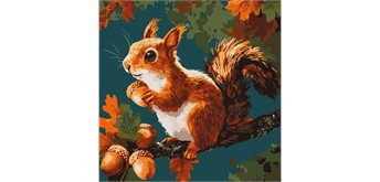 Ideyka KHO6817 Malen nach Zahlen Nüsse des Herbstes 40 x 40 cm