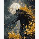 Ideyka KHO6836 Malen nach Zahlen Pferd und Wind mit Metallicfarben 40 x 50 cm