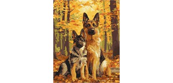 Ideyka KHO6844 Malen nach Zahlen - Waldgefährten 40 x 50 cm