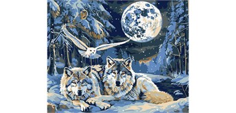 ideyka KHO6848 Malen nach Zahlen - Raubtiere und Weisheit 40 x 50 cm