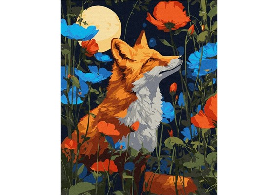 Ideyka KHO6852 Malen nach Zahlen - Blumen unter den Pfoten 40 x 50 cm