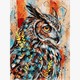 Ideyka KHO6958 Malen nach Zahlen Ausdrucksstarke Eule 30 x 40 cm