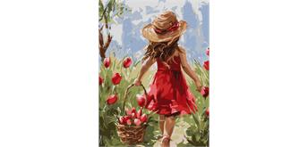 ideyka KHO8469 Malen nach Zahlen - Blumenfreude 30 x 40 cm