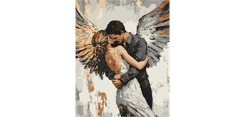 Ideyka KHO8609 Malen nach Zahlen Umarmung eines Engels mit Metallicfarben 40 x 50 cm