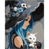 ideyka KHO8688 Malen nach Zahlen - Mädchen mit weisser Katze 40 x 50 cm