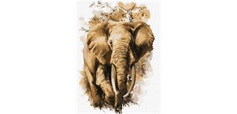 ideyka Malen nach Zahlen - Elefant 30 x 40 cm