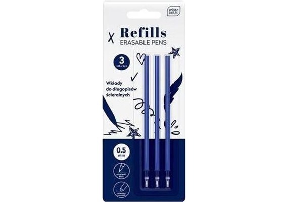 InterDRUK Ersatzminen blau 0,5mm 3 Stück