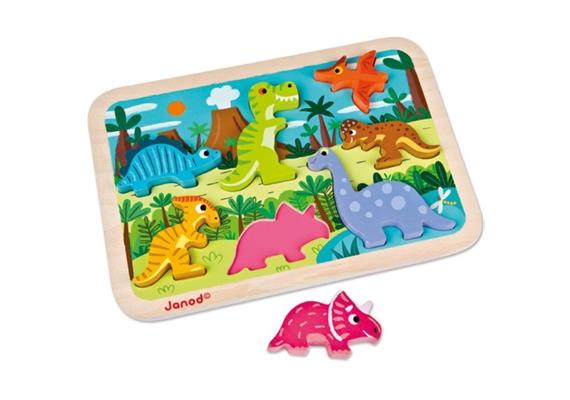 Janod Formenpuzzle Dinosaurier 7 teilig