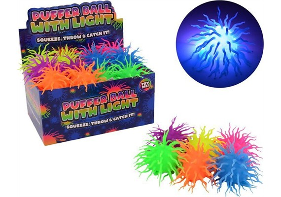 Johntoy 24442 Fluffyball 12 cm mit Licht 1 Stück assortiert