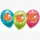 Karaloon - 15 Ballons Faultier "be Happy" 28 - 30 cm