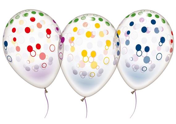 Karaloon - 15 Ballons Konfetti 28 - 30 cm