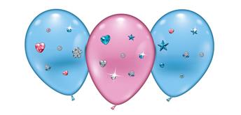 Karaloon - 4 Ballons "Hearts & Stars Jewels" 23 - 25 cm