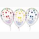 Karaloon - 5 Ballons Konfetti 28 - 30 cm