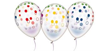 Karaloon - 6 Ballons Konfetti 28 - 30 cm