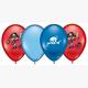 Karaloon - 6 Ballons Piratenparty 28 - 30 cm