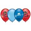 Karaloon - 6 Ballons Piratenparty 28 - 30 cm