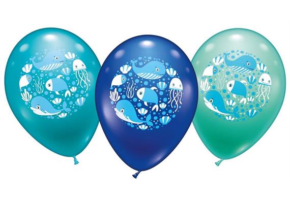 Karaloon - 6 Ballons "Sea World" 28 - 30 cm